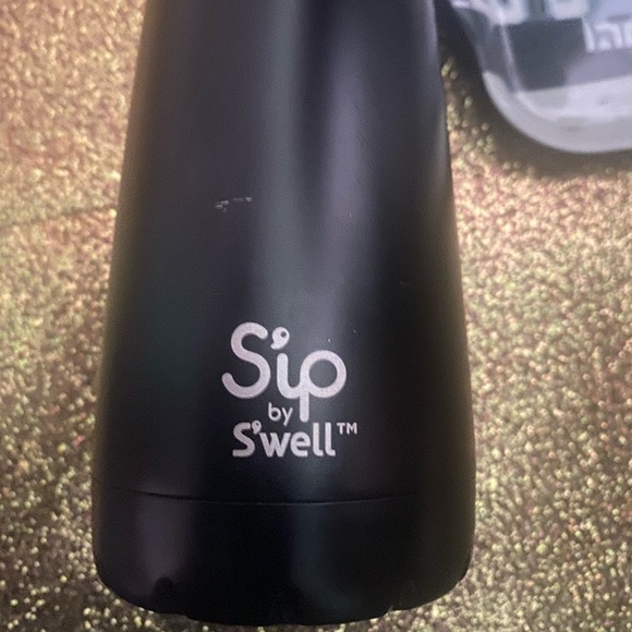 SIP BY SWELL BLK SLVR WATER Bottle WARM-COLD GUC - Picture 3 of 10